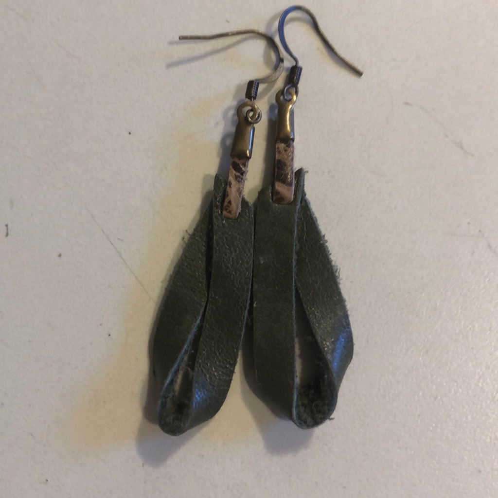 Leather Loop Earrings